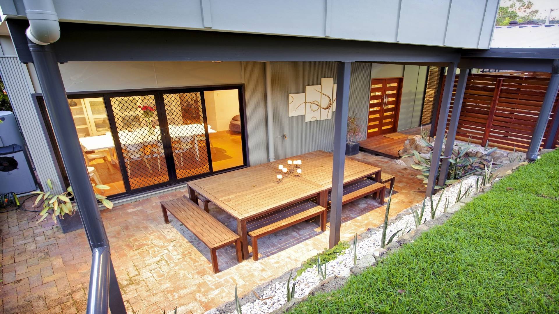 Outdoor dining area