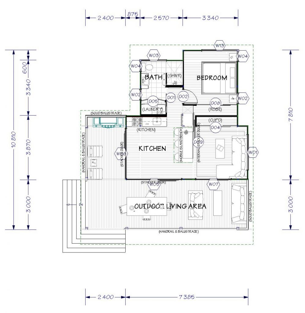 granny flat design 50m2 floor plan